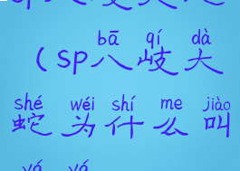 sp八岐大蛇(sp八岐大蛇为什么叫芽芽)