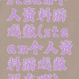 steam个人资料游戏数(steam个人资料游戏数据在哪)