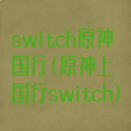 switch原神国行(原神上国行switch)