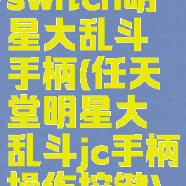 switch明星大乱斗手柄(任天堂明星大乱斗jc手柄操作按键)