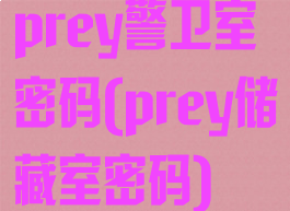 prey警卫室密码(prey储藏室密码)