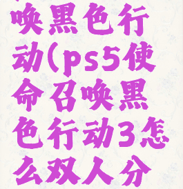 ps5使命召唤黑色行动(ps5使命召唤黑色行动3怎么双人分屏)