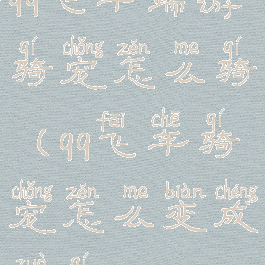 qq飞车端游骑宠怎么骑(qq飞车骑宠怎么变成坐骑)