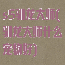 s5驯龙大师(驯龙大师什么宠物好)