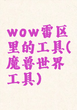 wow雷区里的工具(魔兽世界工具)
