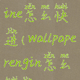wallpaperengine怎么快进(wallpaperengin怎么快进)