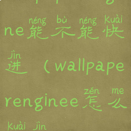 wallpaperengine能不能快进(wallpaperenginee怎么快进r)