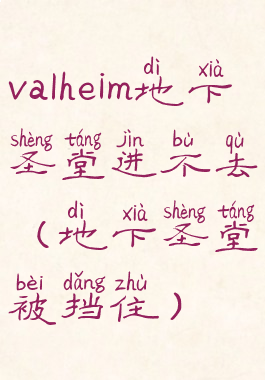 valheim地下圣堂进不去(地下圣堂被挡住)