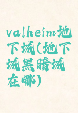 valheim地下城(地下城黑暗城在哪)