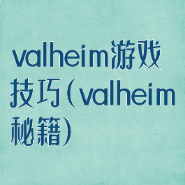 valheim游戏技巧(valheim秘籍)