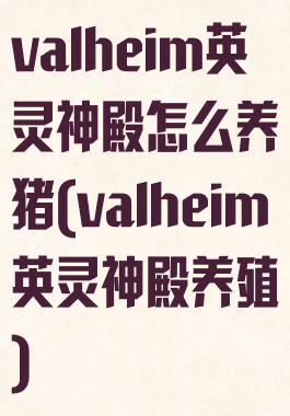 valheim英灵神殿怎么养猪(valheim英灵神殿养殖)