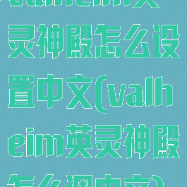 valheim英灵神殿怎么设置中文(valheim英灵神殿怎么调中文)