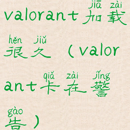 valorant加载很久(valorant卡在警告)