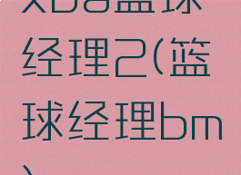 xba篮球经理2(篮球经理bm)